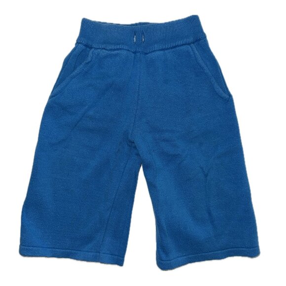 Organic Cotton Knit Wide Leg Trouser, Blue, 1 - 2 years - Picture 1 of 5